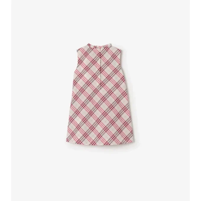 Vestido de algodón con estampado de cuadros Vestido de algodón con estampado de cuadros