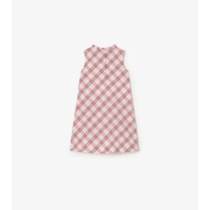 Vestido de algodón con estampado de cuadros Vestido de algodón con estampado de cuadros