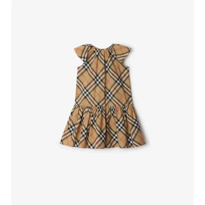 Vestido de algodón con estampado de cuadros Vestido de algodón con estampado de cuadros