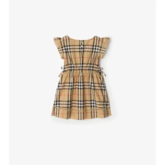 Vestido de algodón con estampado de cuadros