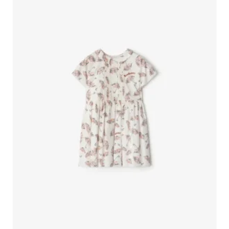 Vestido de algodón con estampado de paraguas Vestido de algodón con estampado de paraguas