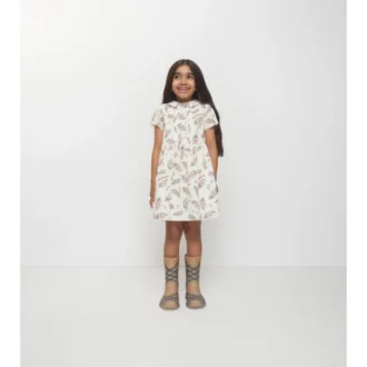 Vestido de algodón con estampado de paraguas Vestido de algodón con estampado de paraguas
