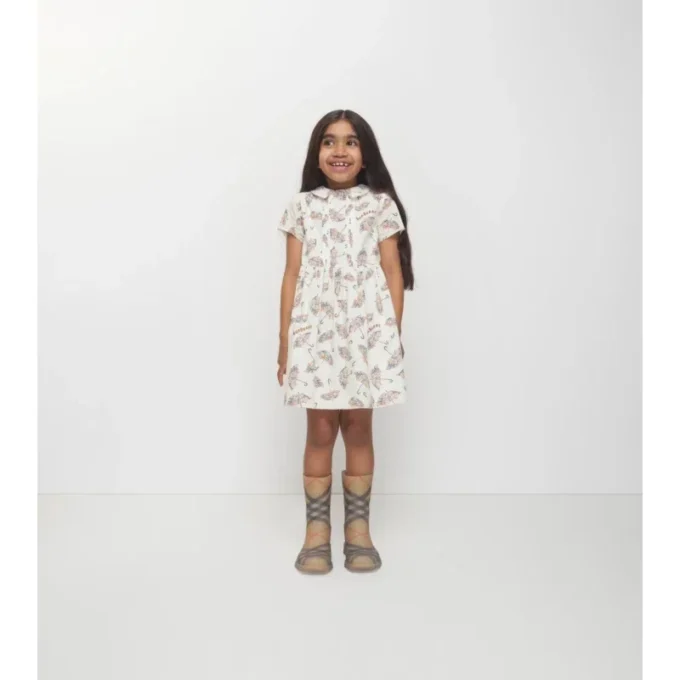 Vestido de algodón con estampado de paraguas