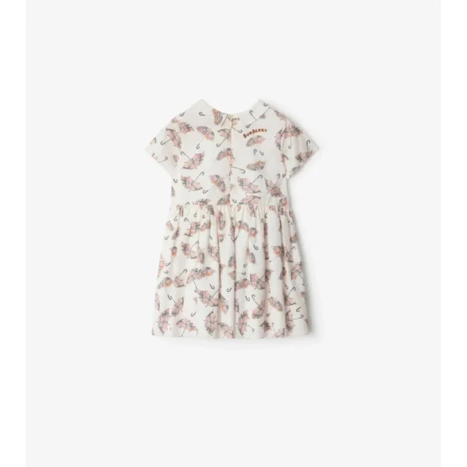 Vestido de algodón con estampado de paraguas