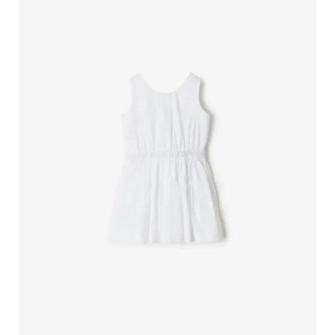 Vestido de algodón con ribetes a cuadros