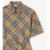 Vestido de camisa de algodón con estampado de cuadros Vestido de camisa de algodón con estampado de cuadros