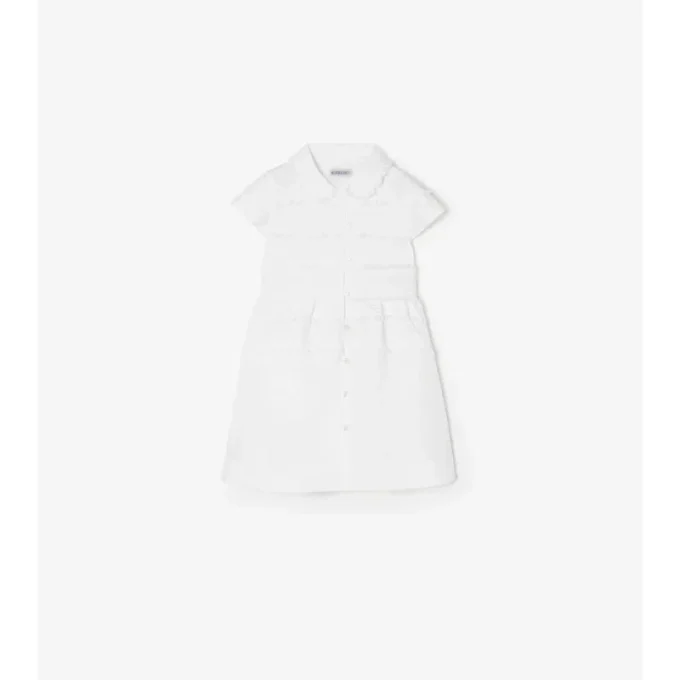Vestido de camisa de popelín de algodón