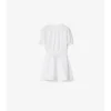 Vestido de camiseta de algodón con ribetes a cuadros Vestido de camiseta de algodón con ribetes a cuadros