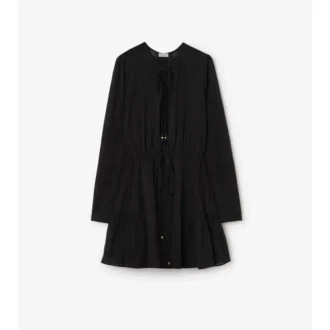 Vestido de gasa de algodón con estampado de cuadros