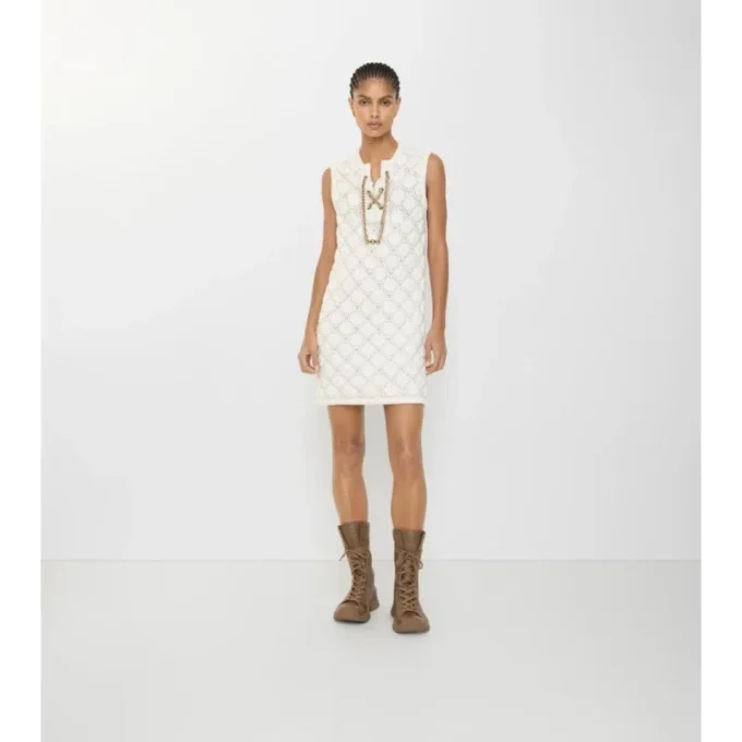 Vestido de mezcla de algodón tejido a ganchillo Vestido de mezcla de algodón tejido a ganchillo