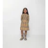 Vestido de popelín de algodón con estampado de cuadros Vestido de popelín de algodón con estampado de cuadros