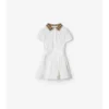 Vestido polo de algodón con cuello a cuadros Vestido polo de algodón con cuello a cuadros