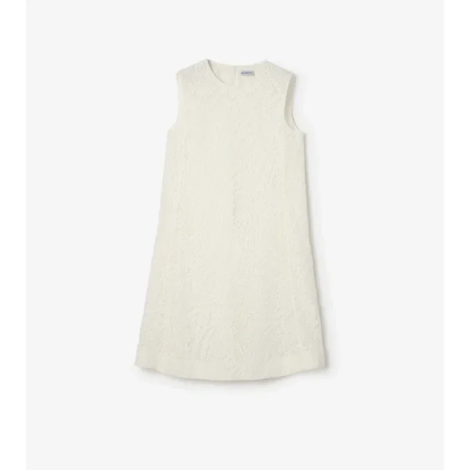 Vestido recto de encaje con estampado de cachemira Vestido recto de encaje con estampado de cachemira