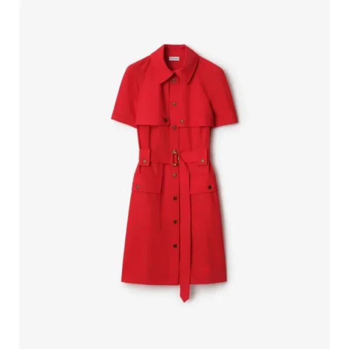 Vestido tipo trench de lana Vestido tipo trench de lana