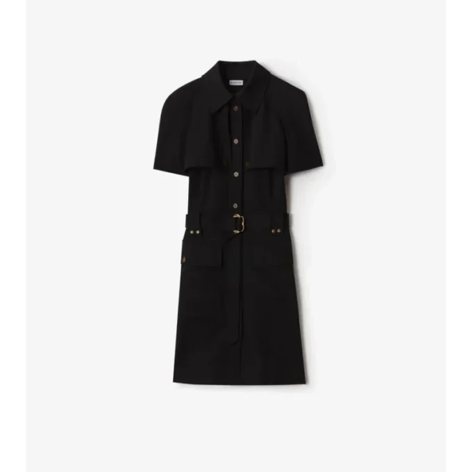 Vestido tipo trench de lana Vestido tipo trench de lana