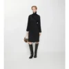 Vestido tipo trench de lana