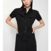 Vestido tipo trench de lana Vestido tipo trench de lana