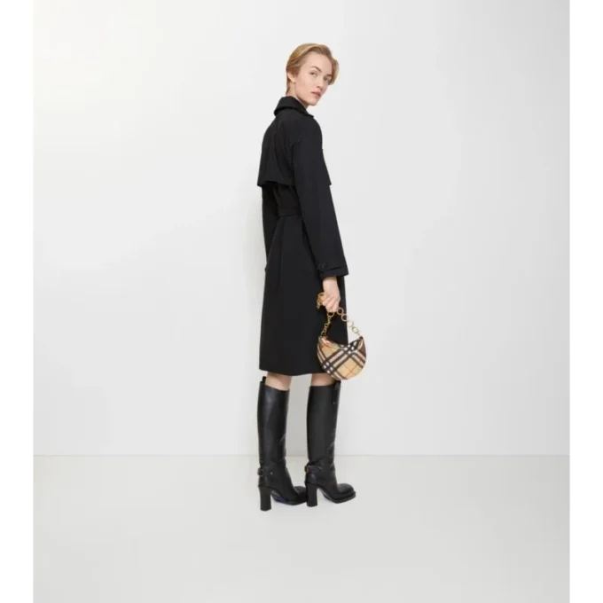 Vestido tipo trench de lana