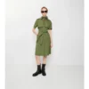 Vestido tipo trench de popelín de algodón Vestido tipo trench de popelín de algodón