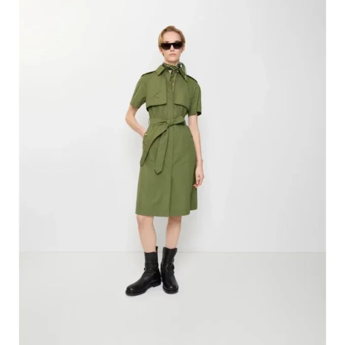 Vestido tipo trench de popelín de algodón Vestido tipo trench de popelín de algodón