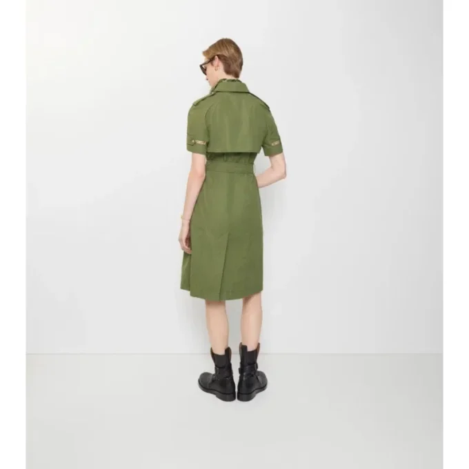 Vestido tipo trench de popelín de algodón Vestido tipo trench de popelín de algodón
