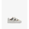 Zapatillas con estampado de cuadros y piel Zapatillas con estampado de cuadros y piel