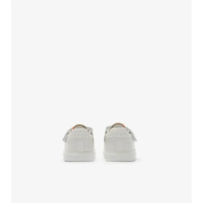 Zapatillas con estampado de cuadros y piel Zapatillas con estampado de cuadros y piel