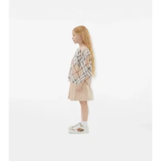 Zapatillas de algodón y cuero con estampado de cuadros Zapatillas de algodón y cuero con estampado de cuadros