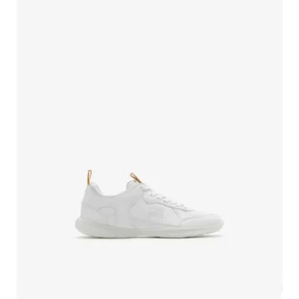 Zapatillas de lona con detalles de cuero