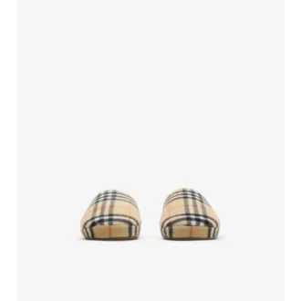 Zapatillas de mezcla de lana con estampado de cuadros