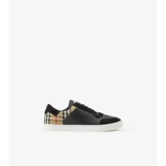 Zapatillas de piel, ante y estampado de cuadros