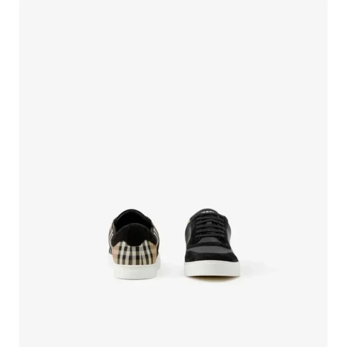 Zapatillas de piel, ante y estampado de cuadros Zapatillas de piel, ante y estampado de cuadros