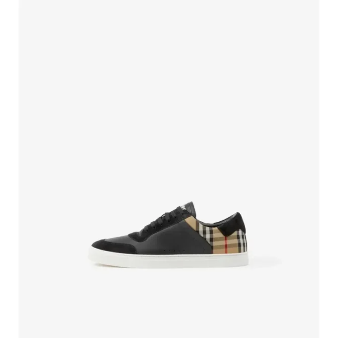 Zapatillas de piel, ante y estampado de cuadros Zapatillas de piel, ante y estampado de cuadros