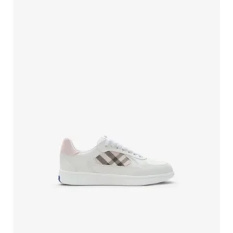 Zapatillas de piel y estampado de cuadros Zapatillas de piel y estampado de cuadros
