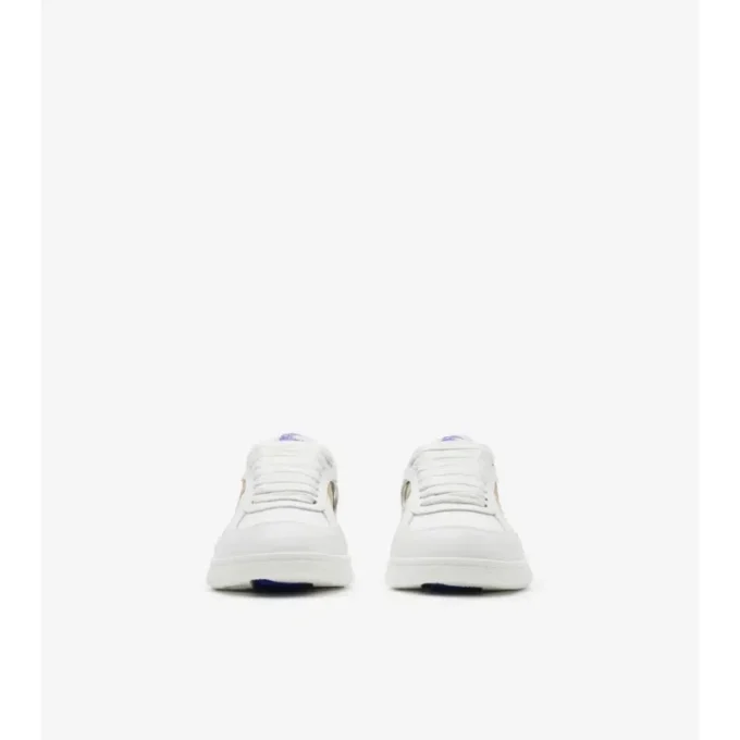 Zapatillas de piel y estampado de cuadros Zapatillas de piel y estampado de cuadros