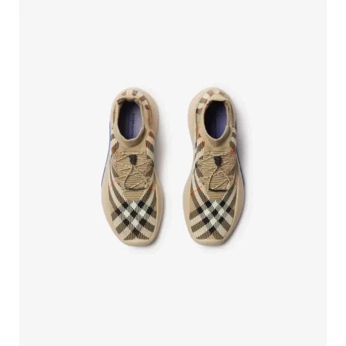 Zapatillas Neptune de punto con estampado de cuadros Zapatillas Neptune de punto con estampado de cuadros