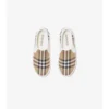 Zapatillas sin cordones de algodón con estampado de cuadros Zapatillas sin cordones de algodón con estampado de cuadros