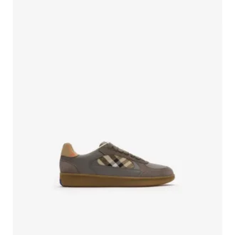 Zapatillas Terrace de piel, ante y estampado de cuadros 