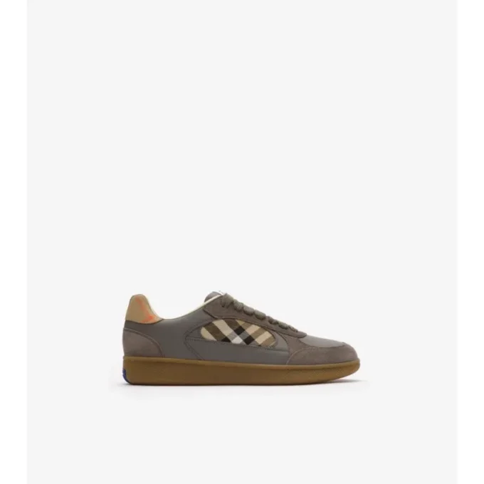 Zapatillas Terrace de piel, ante y estampado de cuadros Zapatillas Terrace de piel, ante y estampado de cuadros