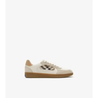 Zapatillas Terrace de piel, ante y estampado de cuadros 