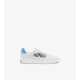 Zapatillas Terrace de piel y estampado de cuadros 