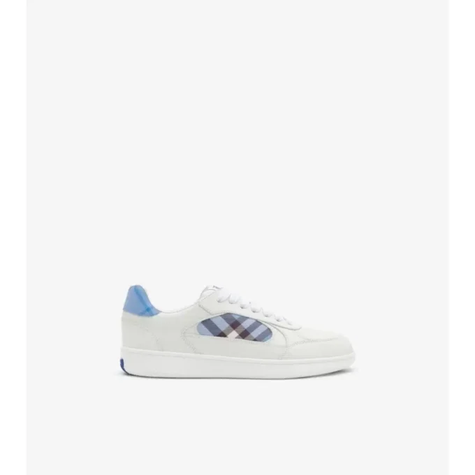 Zapatillas Terrace de piel y estampado de cuadros Zapatillas Terrace de piel y estampado de cuadros