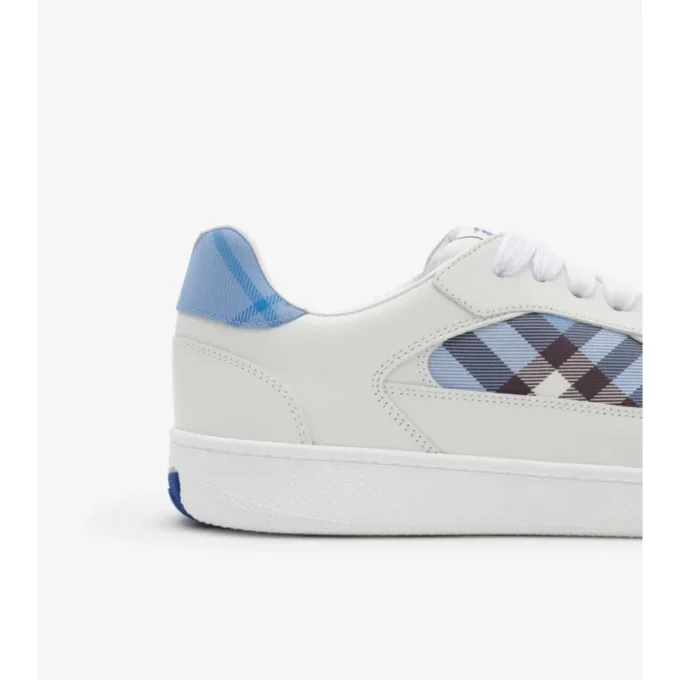 Zapatillas Terrace de piel y estampado de cuadros Zapatillas Terrace de piel y estampado de cuadros