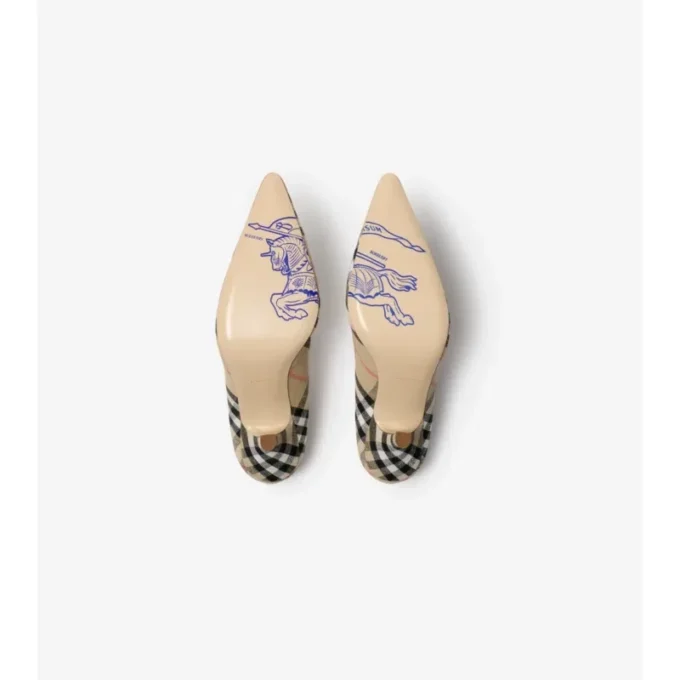 Zapatos de salón con estampado de cuadros