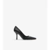 Zapatos de salón de tacón alto Dame de piel con estampado de cuadros Zapatos de salón de tacón alto Dame de piel con estampado de cuadros