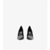Zapatos de salón de tacón alto Dame de piel con estampado de cuadros Zapatos de salón de tacón alto Dame de piel con estampado de cuadros