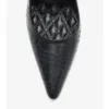 Zapatos de salón de tacón alto Dame de piel con estampado de cuadros Zapatos de salón de tacón alto Dame de piel con estampado de cuadros