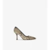 Zapatos de salón de tacón alto Dame de piel con estampado de pitón 