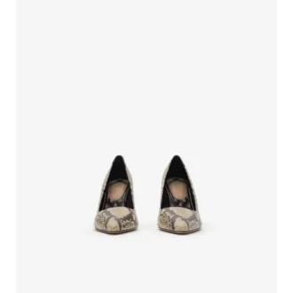 Zapatos de salón de tacón alto Dame de piel con estampado de pitón 