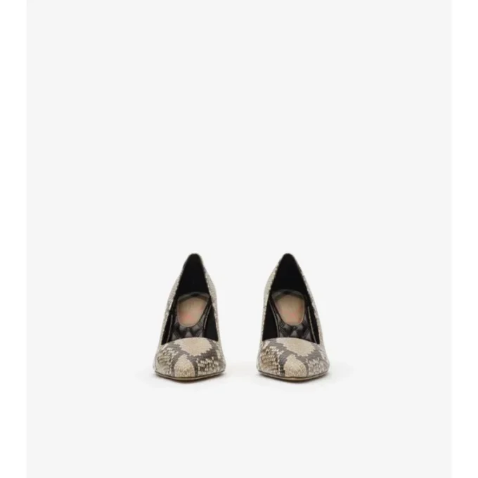 Zapatos de salón de tacón alto Dame de piel con estampado de pitón 